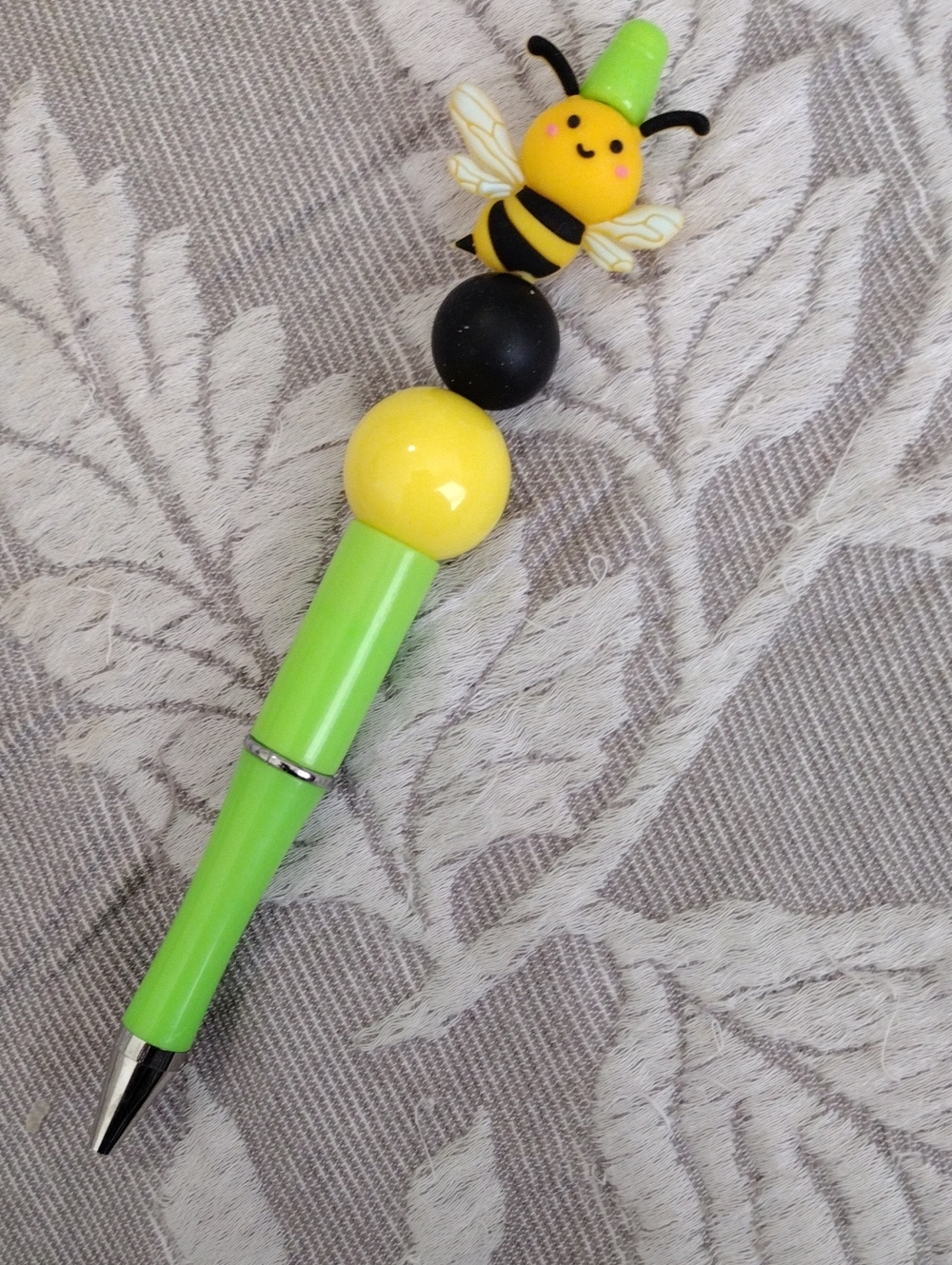 Cute Bee Top Green and Yellow Ballpoint Pen - Home Office